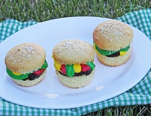 Hamburger cupcakesi