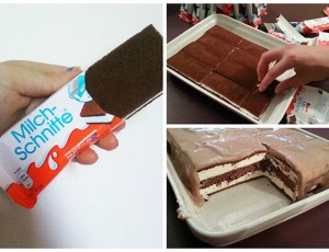 Kinder milk schnitte kolač